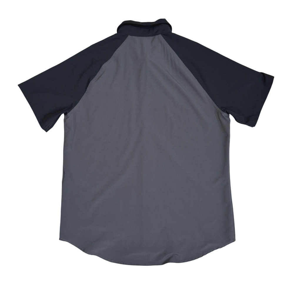 Harley-Davidson Mens Grey Black Performance Ripstop Short Sleeve Button Up Shirt - Picture 2 of 6